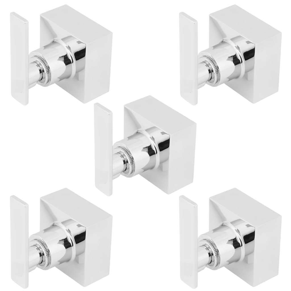 Kit 5 Acabamento Registro Alavanca C73 100% Metal Cromado Pressão / Gaveta Padrão Deca 16 Estrias