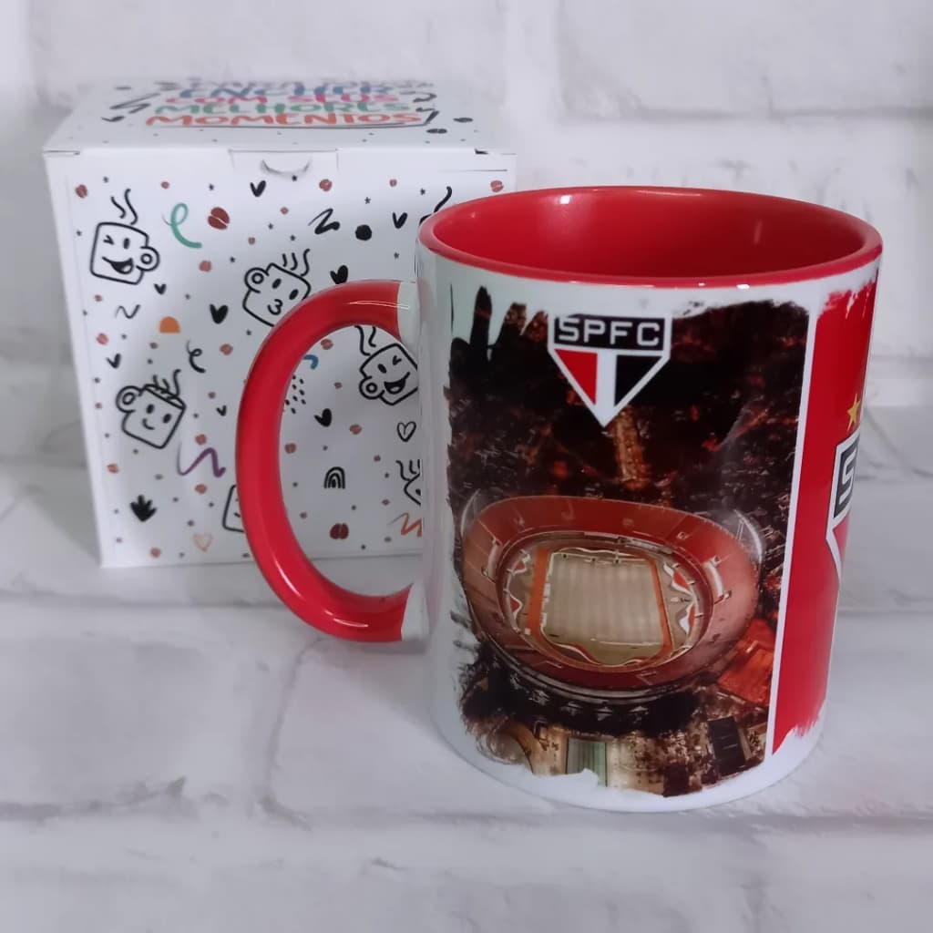 Caneca de Porcelana Personalizada Vermelha