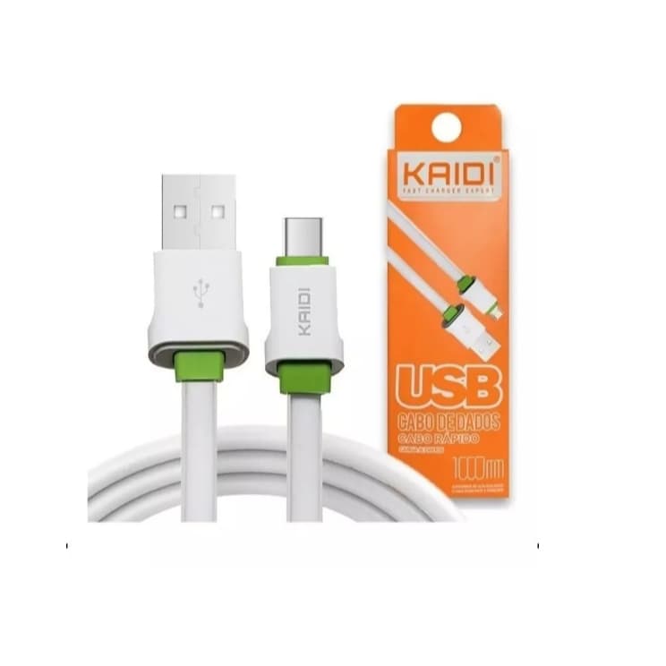 Kit 10 Cabos Usb Carregador Tipo C Rápido Kaidi  Atacado