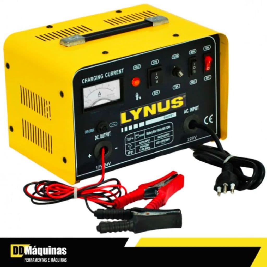 Carregador Portátil de Baterias LCB-10 100A 12/24 V - LYNUS