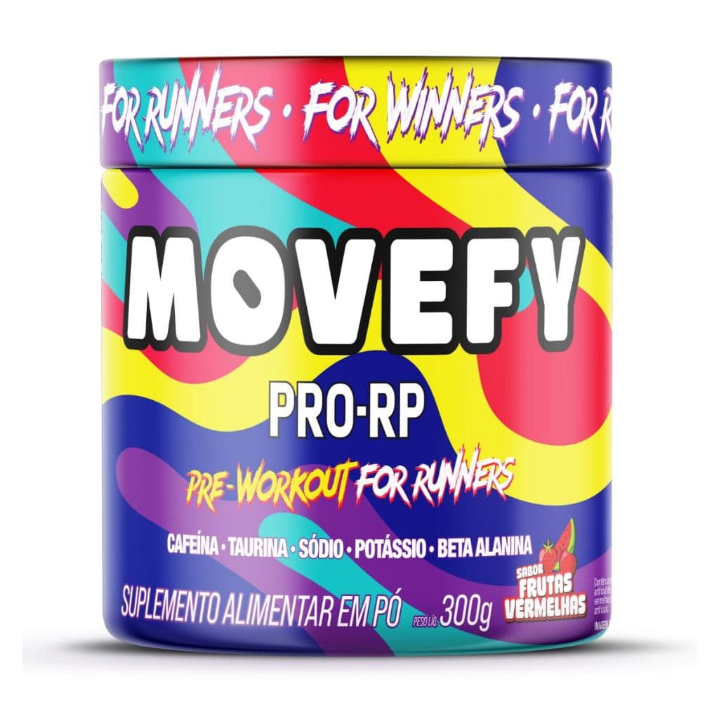Suplemento Para Corrida Pré Treino Corrida de Rua Running Movefy ProRP 300g Sabor Frutas Vermelhas
