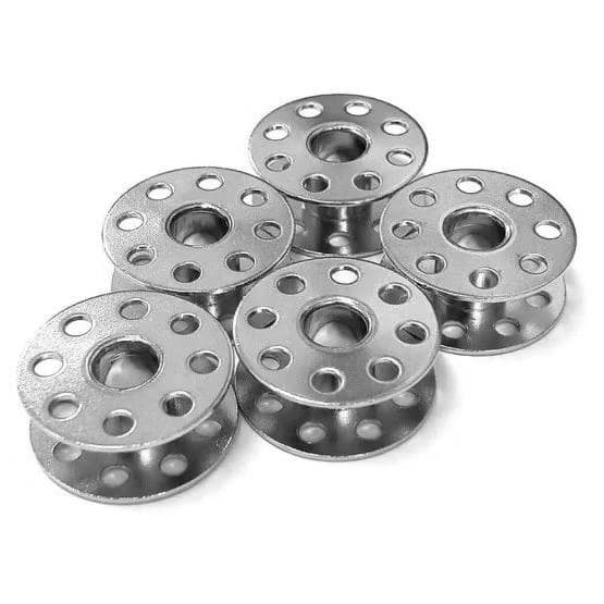 10 Bobina Carretilha Canelinha  Metal BAixa Maquina Industrial  Costura
