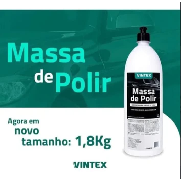 Massa De Polir Vintex Vonixx Polimento Automotivo Corte 1.8kg.