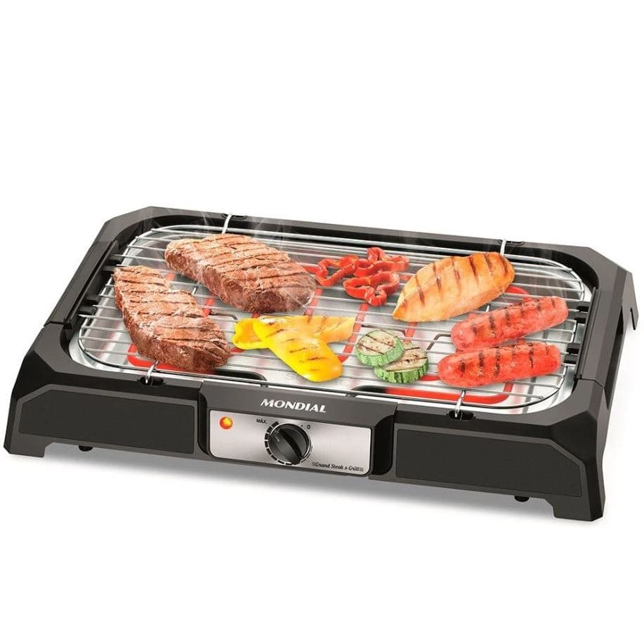Churrasqueira elétrica portátil 2.000 watts Grand Steak & Grill Churrasco com a Familia - CH-05 - Mondial