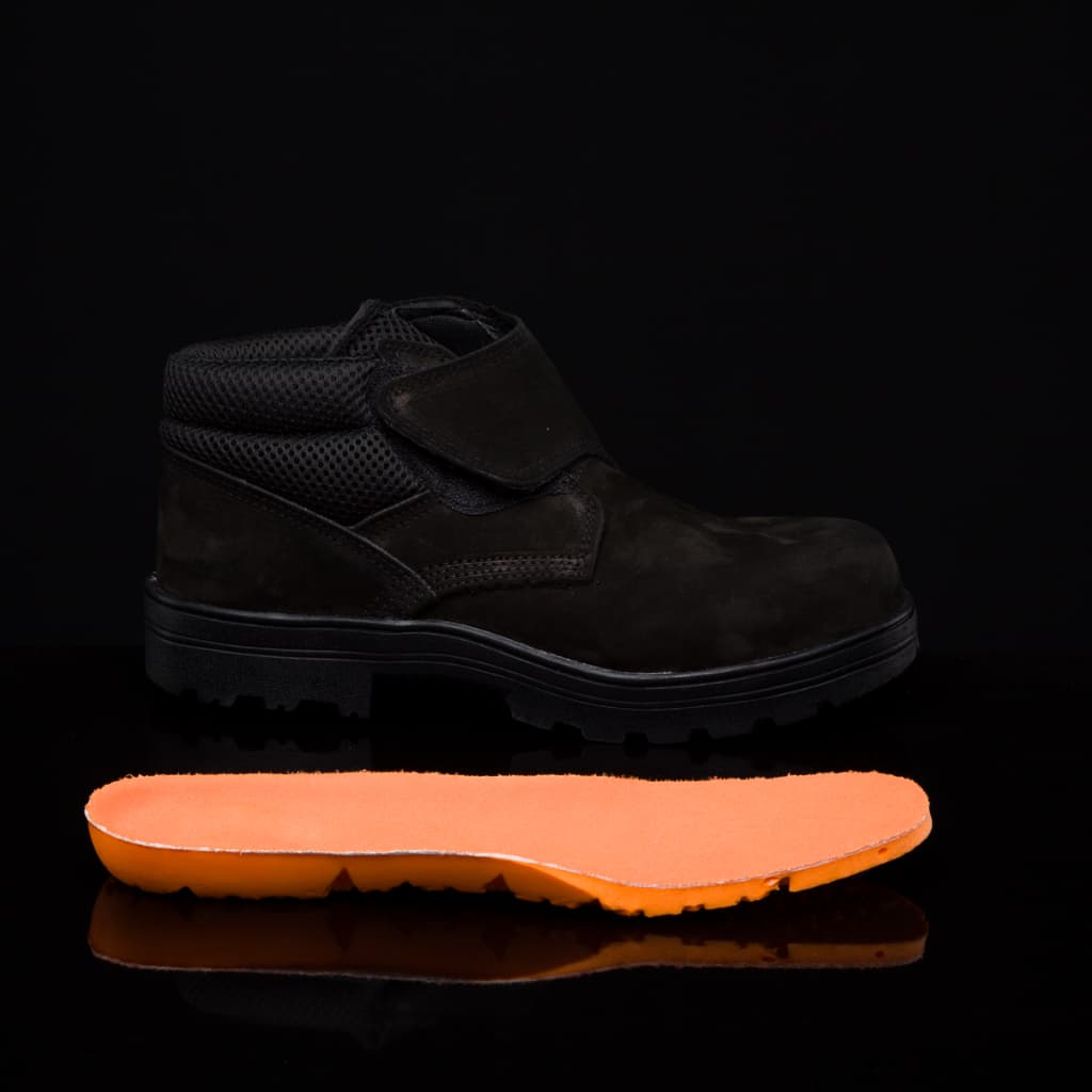 Bota De Velcro Com CA Bico De Composite Bota Calce Facil Para Obra de EPI