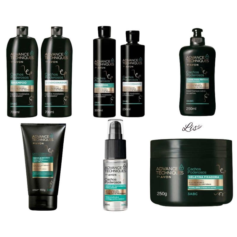 Advance Techniques Avon Cachos Poderosos - Shampoo ou Condicionador ou Sérum ou Máscara ou Gelatina ou Booster