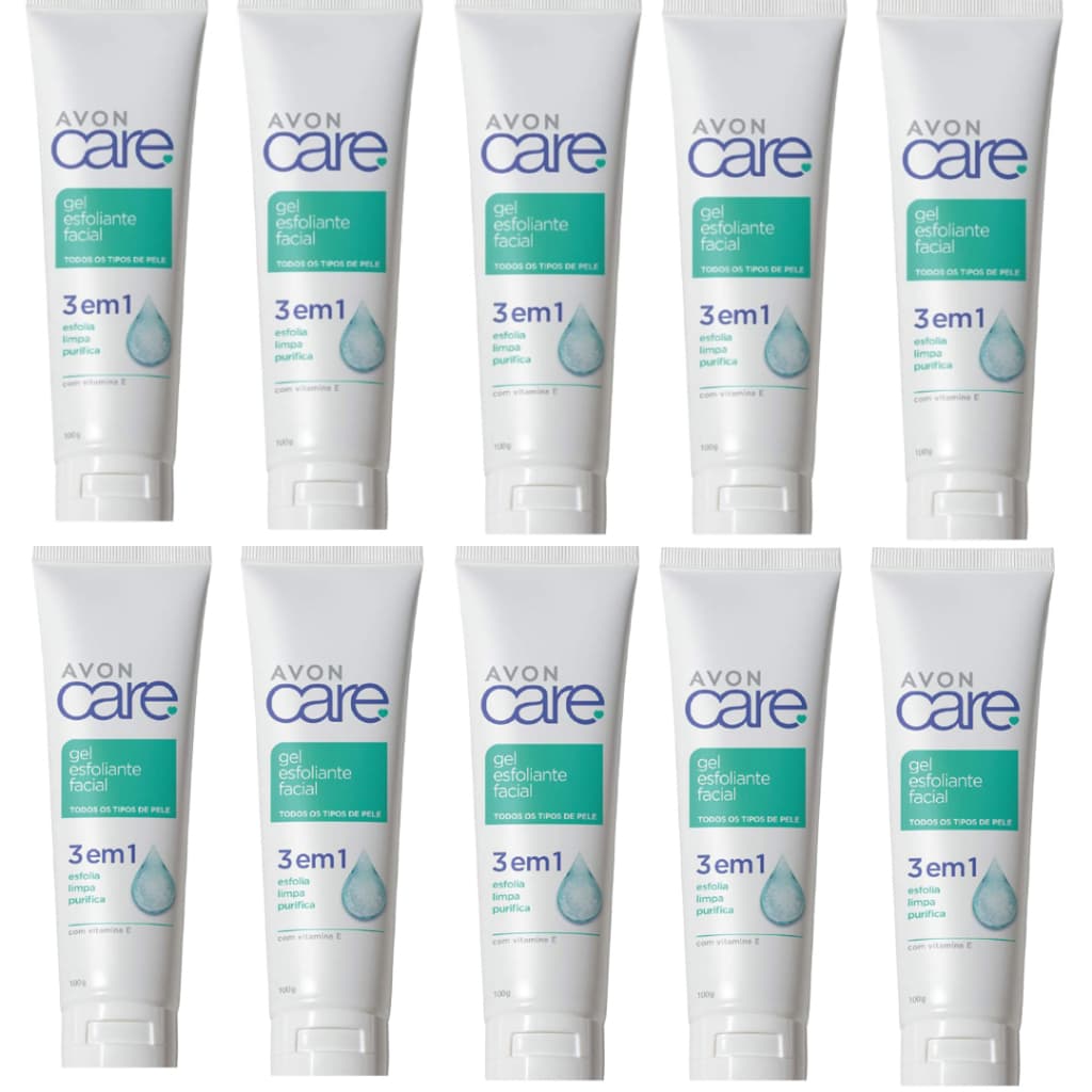 Avon Care Gel de Limpeza e Gel Esfoliante 100g Kit com 10 unidades