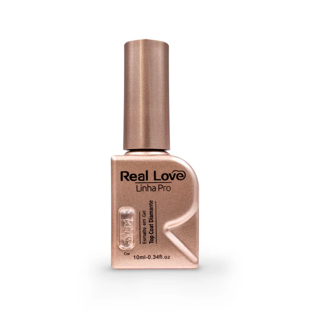Esmalte em Gel Top Coat Diamante Real Love Linha Pro - 10ml