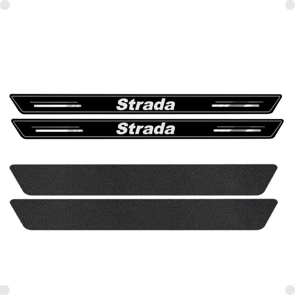 Kit Soleira Protetor 2 Porta Fiat Nova Strada 2019 2020 2021 2022 2023 2024