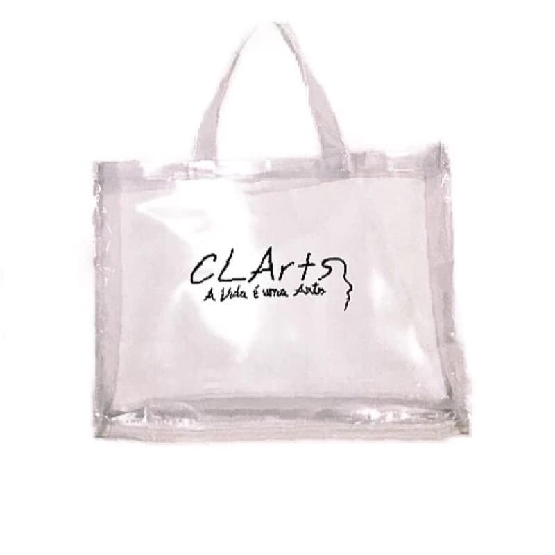 3 Sacola Bolsa Transparente tamanho 40x30x10 Personalizada