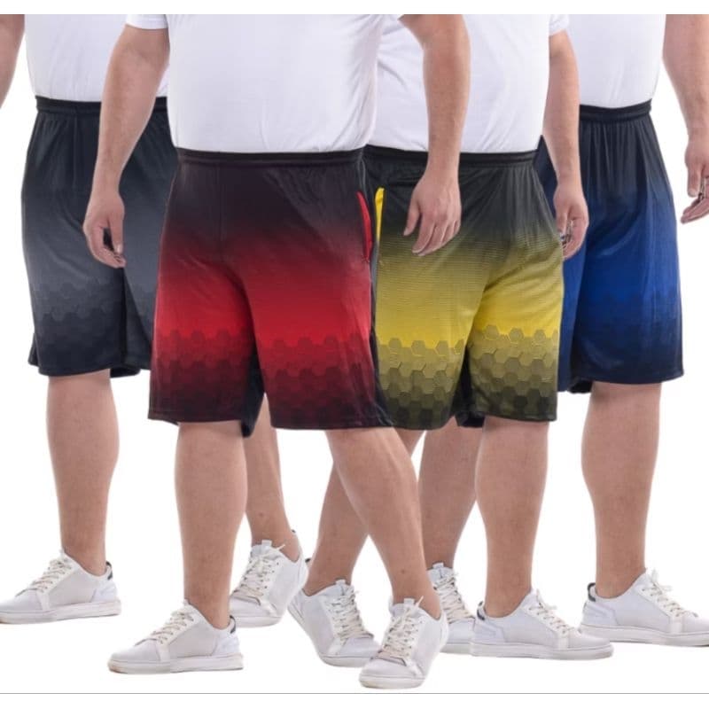Kit 02 Bermudas Shorts Masculino Estampado Esporte, Academia Moda Esportiva