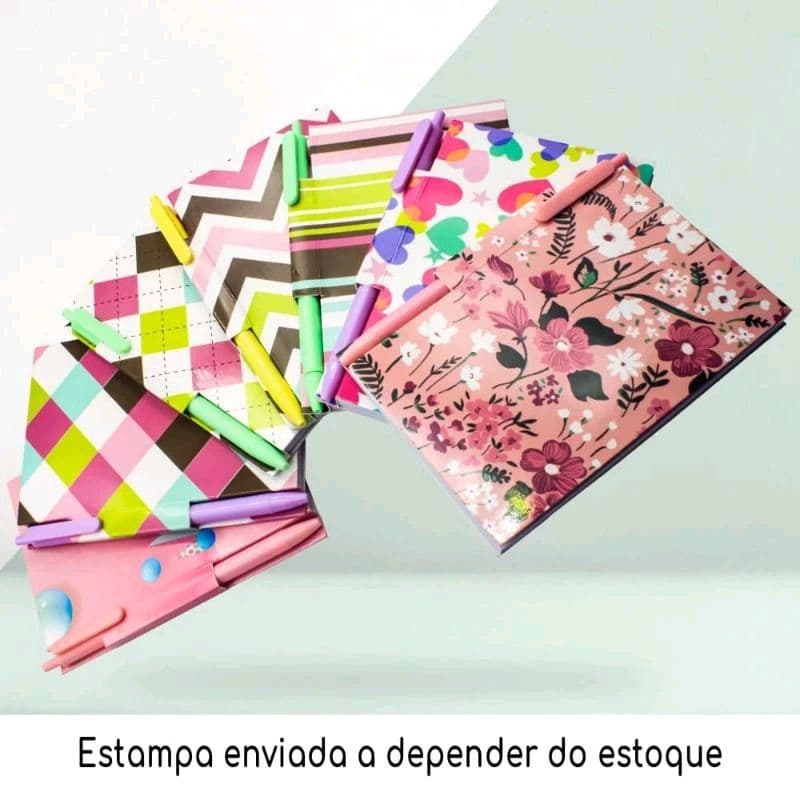 Kit 2 Mini Agenda 100 Folhas Bloco De Anotações Portátil Permanente Personalizada Papelaria
