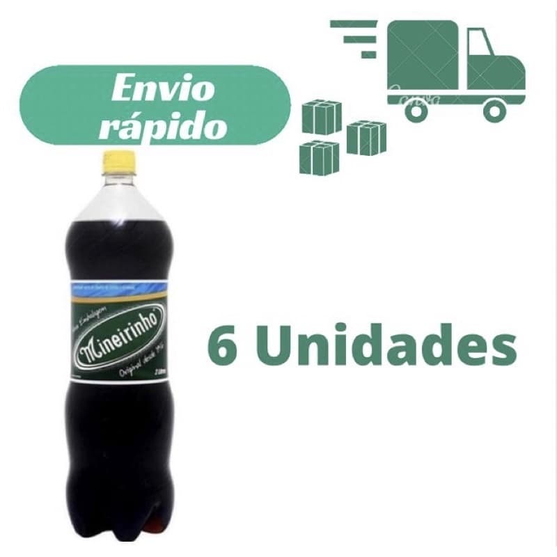 Kit com 6 Unidades de Refrigerante Mineirinho 2L Envio Já