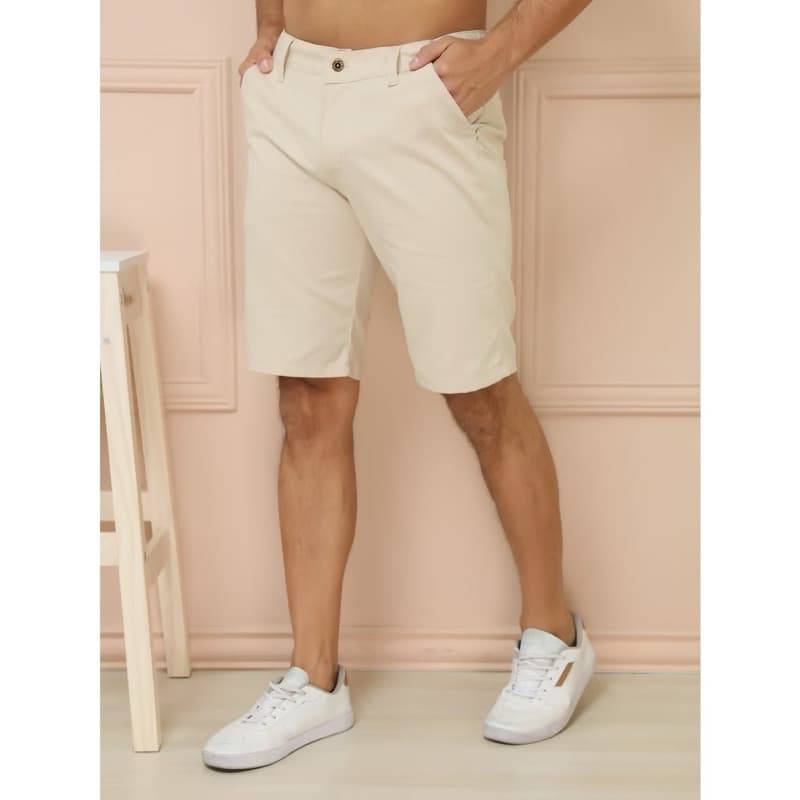Bermuda sarja colorida social masculino lisa bolsa foca premium