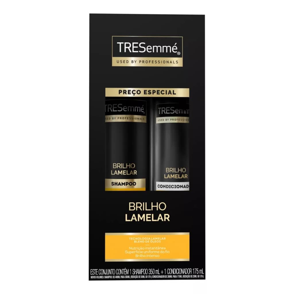 Kit Shampoo 350ml + Condicionador 175ml Brilho Lamelar Tresemmé