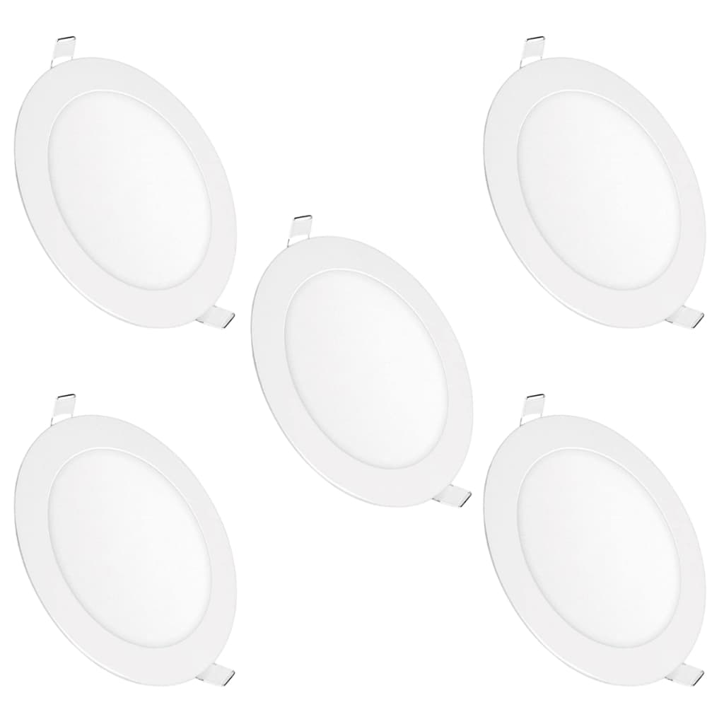Kit 5 Luminaria Painel Plafon Embutir Bivolt Redondo 12w Led Teto - ELGIN