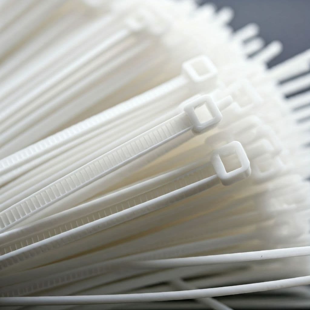 Abraçadeira Branca de Nylon Estilo Enforca Gato 3,5x150mm - Pacote com 100 Unidades