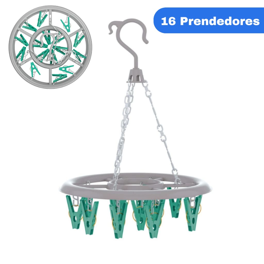 Mini Varal Oval com 16 Gancho Giratório: Praticidade para Secar Peças Pequenas