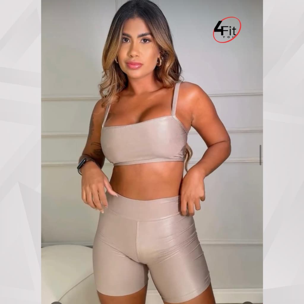 Conjunto Academia Conjunto Fitness Short Top Wonder 4Fit