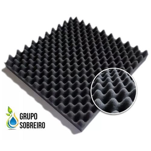 Espuma Acústica Anti Chamas  50 x 50 x 2cm 12 Placas - C.O