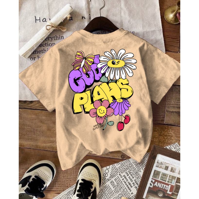 Camiseta Menina Manga Curta Estilosa 100% Algodão
