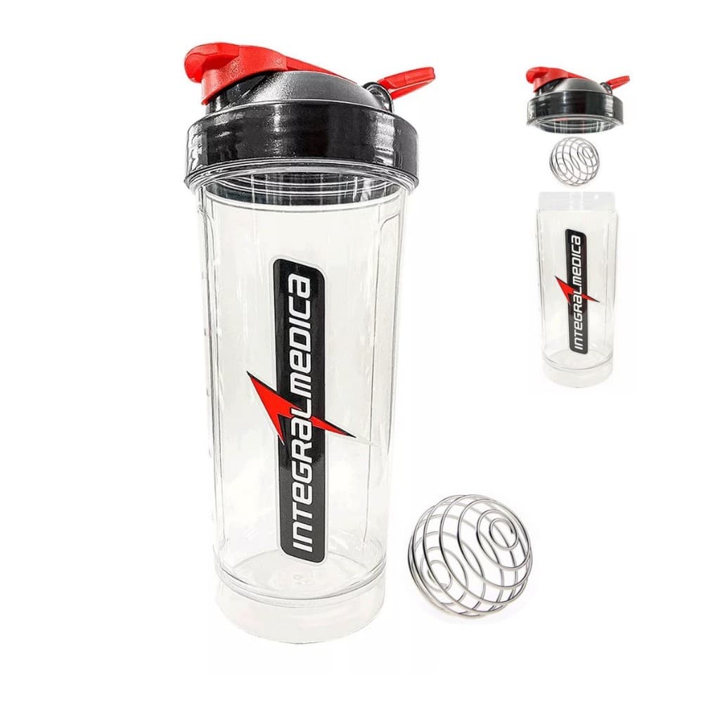 Coqueteleira 600ml Transparente Tritan Acrílico com mola mixer blender ball
