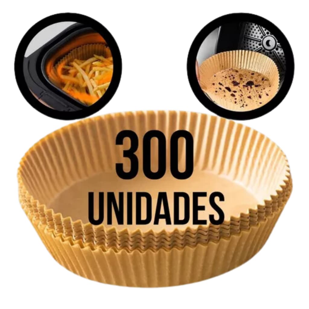 Kit 300 Papel Descartável Air Fryer Antiaderente Grande