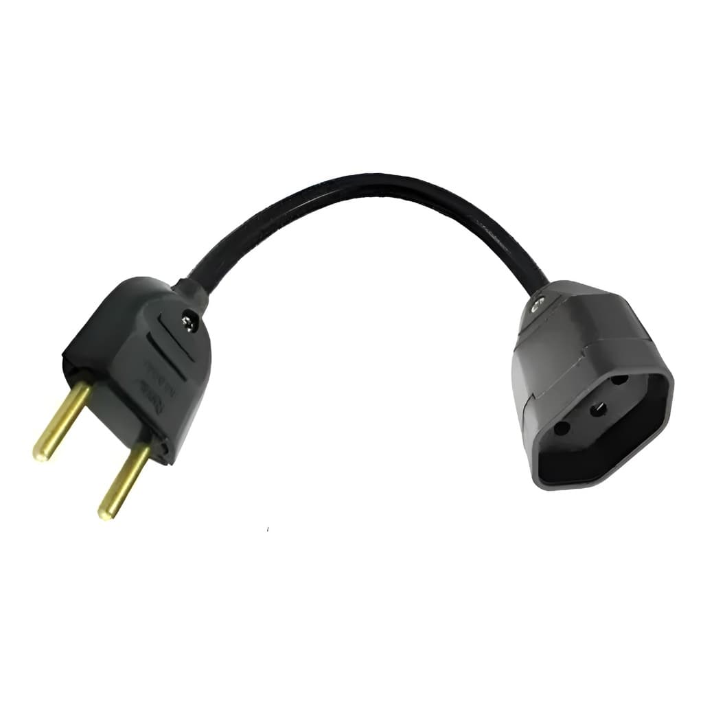 Extensão Elétrica Prolongador Reforçado 25/50cm 10/20A Cabo 1,5mm