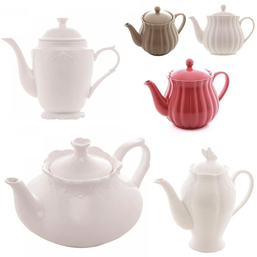 Bule de café e chá em porcelana Mesa posta café da manhã Modelos