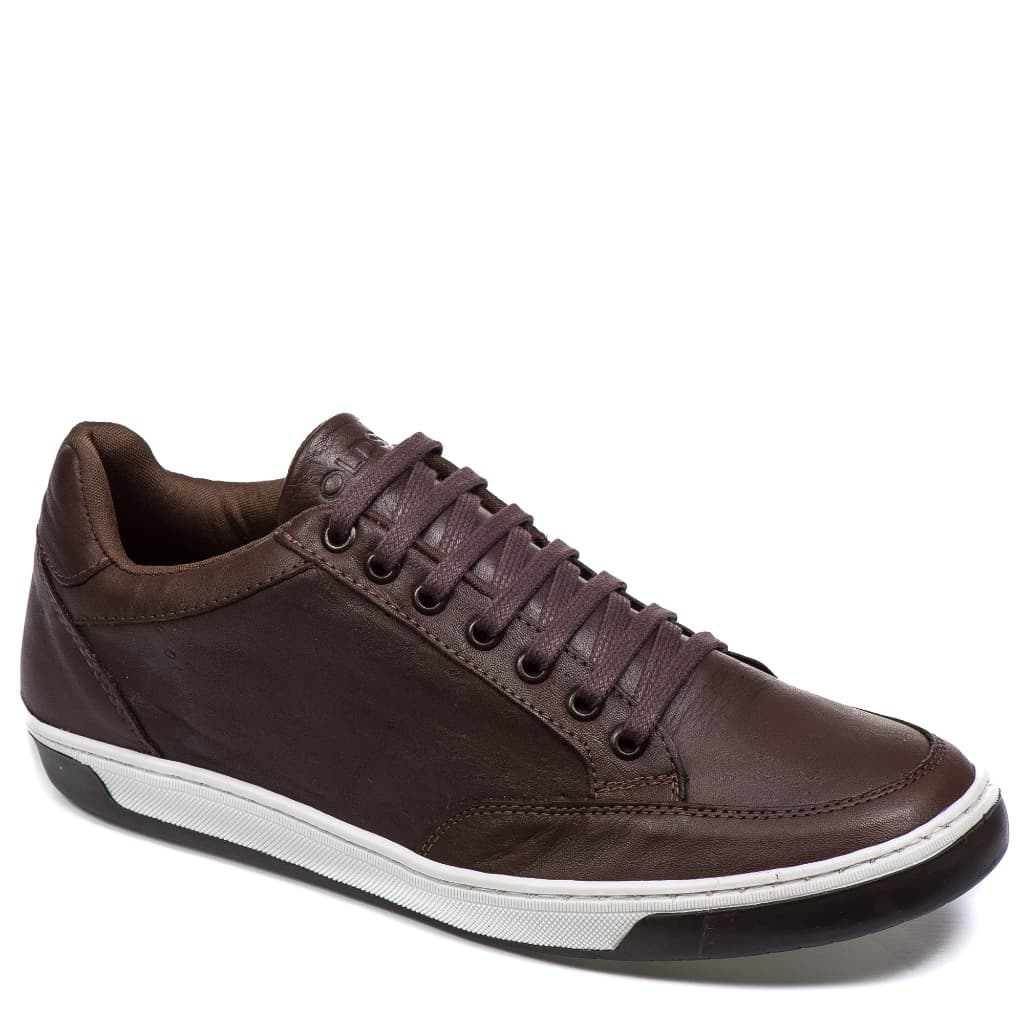 Tenis Sapatenis Masculino Em Couro Social Casual Leve Confortavel Macio