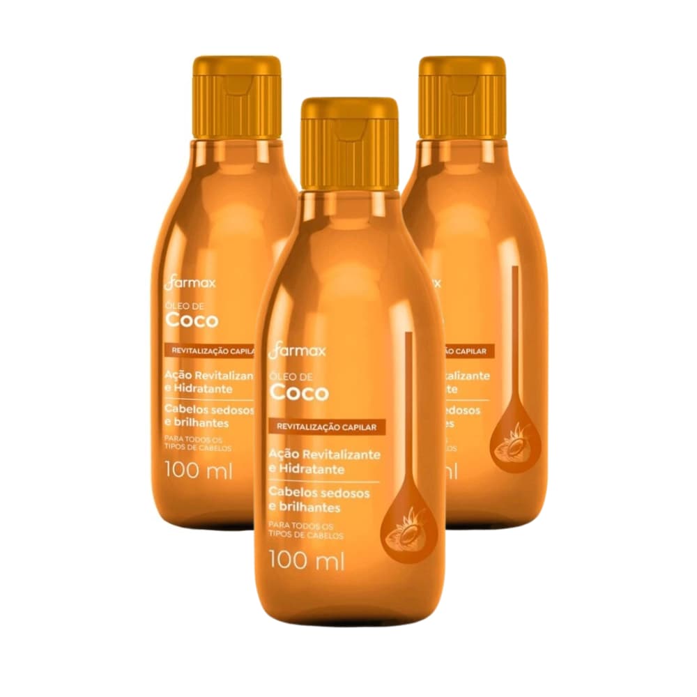 Farmax Óleo de Coco Capilar 100ml Revitalização Capilar Hidratação Original