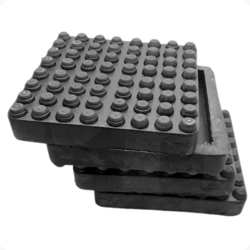 Kit 4 Sapatas Quadradas Para Elevador 104mm 110v/220v