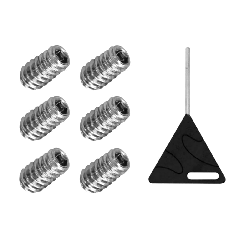 6 Parafusos Inox + Chave P/ Quilha De Encaixe Prancha Surf