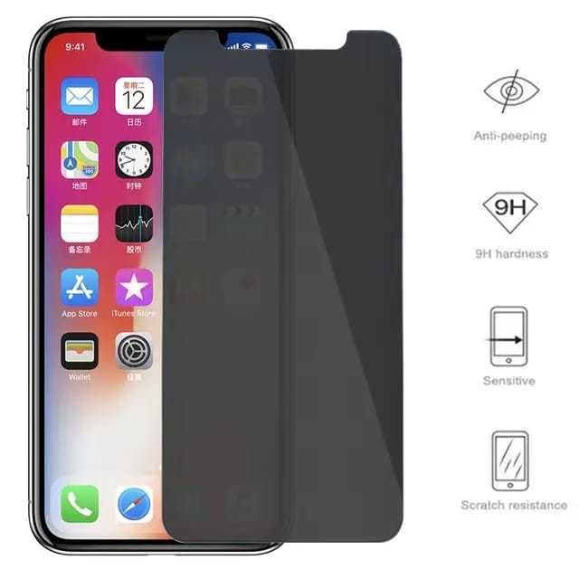 Kit3 Pelicula de Privacidade vidro iphone 7/8plus/xr/11/12/13/14/15/16/16pro/16plus/16promax