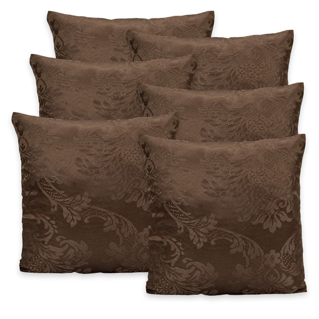 Kit 6 Capas de Almofada c/ Zíper em Jacquard Adamascado Luxo 40cm x 40cm