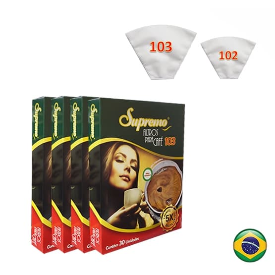 KIT 4 Filtros de Café TNT 30 unidades Lavável nº 103