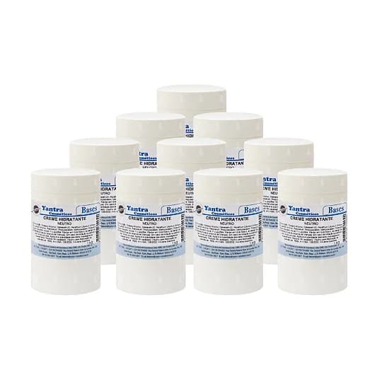 10x Base Creme Hidratante Neutro Pronto - 1 Kg - Yantra Cosméticos