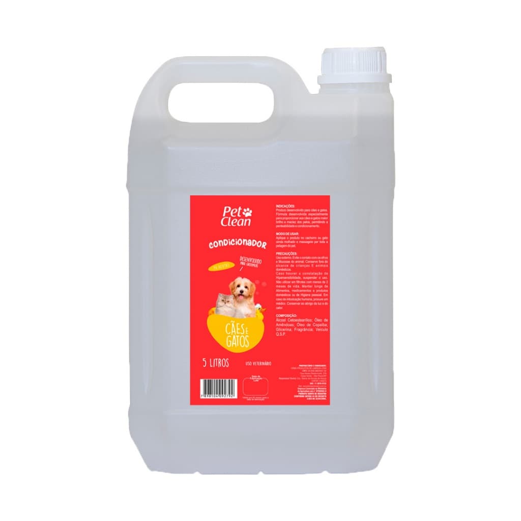 Creme Condicionador para Cães e Gatos Pet Clean 5 Litros