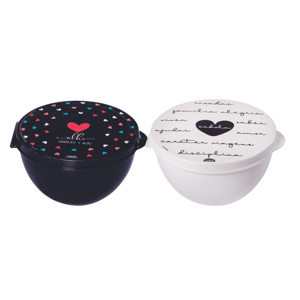 Pote De Alho Cebola Porta Mix Geladeira Cozinha Organização Higiene 374ml Plasútil