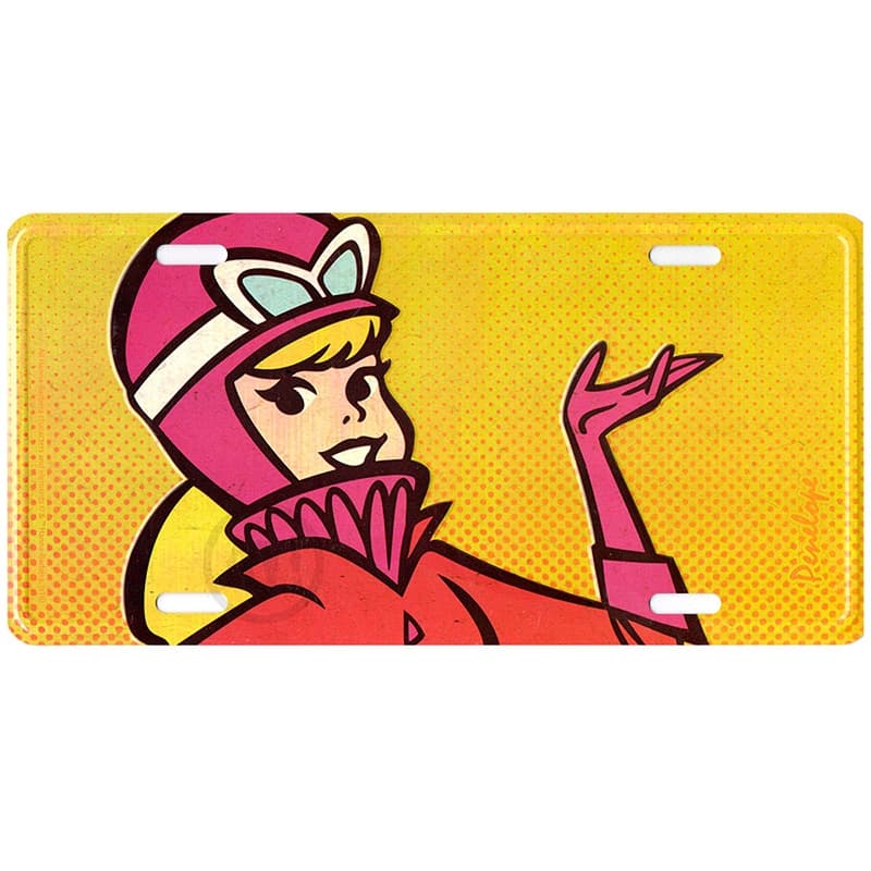 Placa Penelope Charmosa Metal - Alto Relevo Corrida Maluca