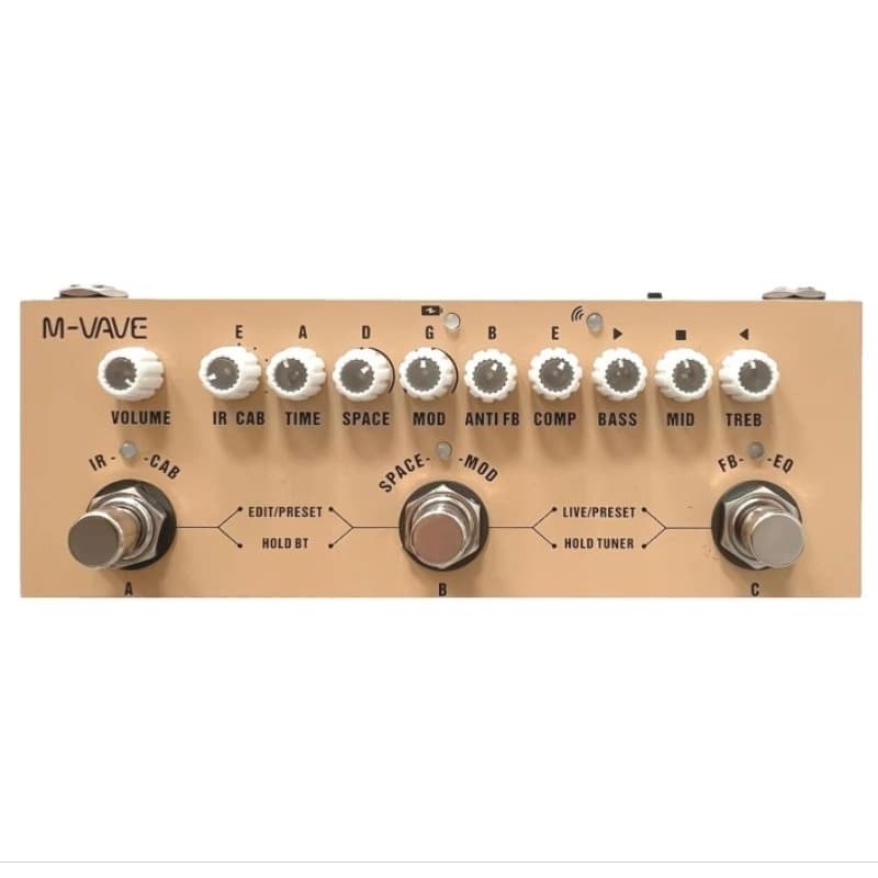 Pedal CUVAVE - Guitarra Acústica e Violão Multifuncional Portátil, Bluetooth, Pedal de Efeito Combinado ORIGINAL