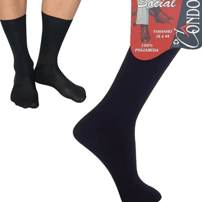 Kit 12 Pares De Meias Social Masculina De Qualidade Pronta Entrega Postagem Rápida