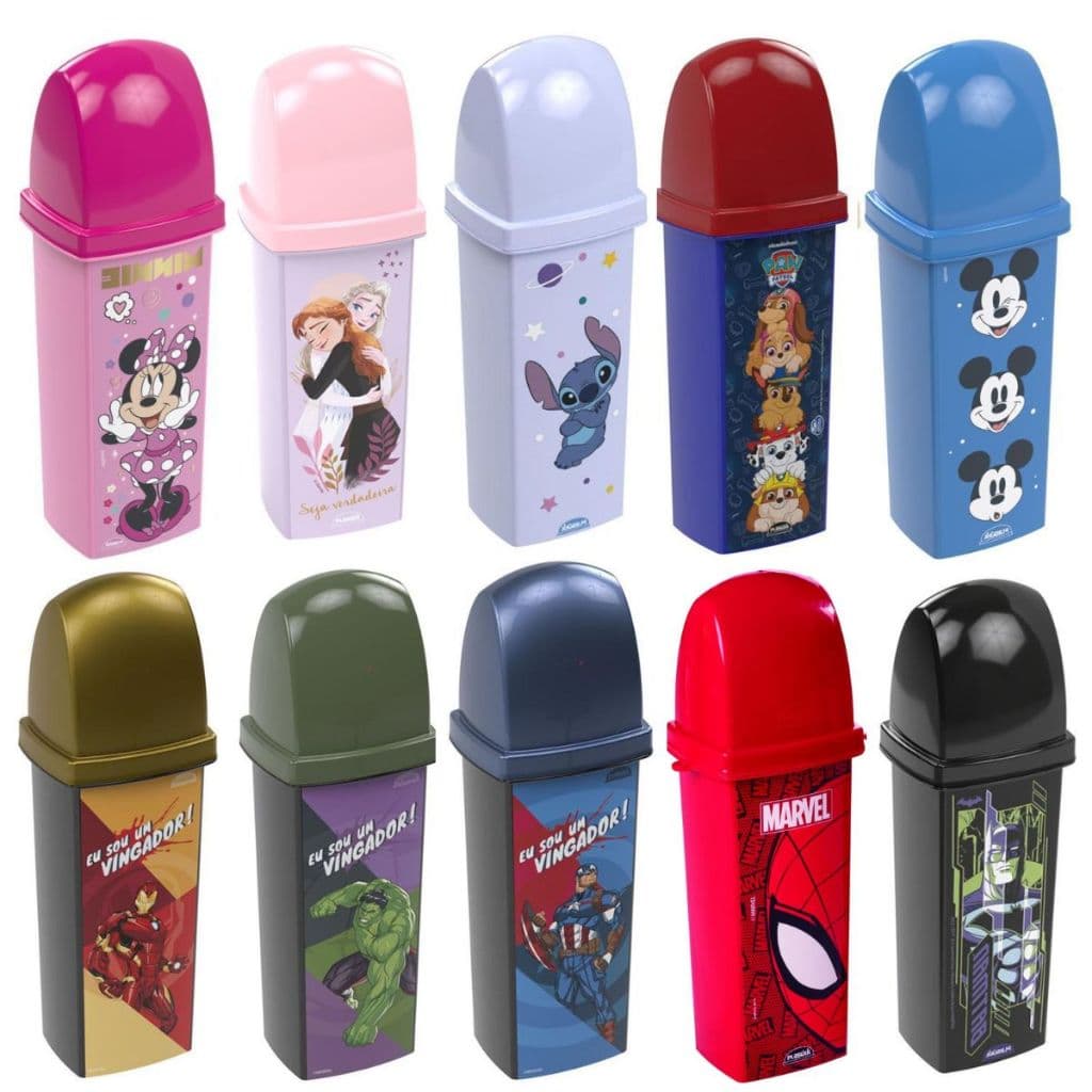 Case porta escovas de dente infantil criancas para viagem personalizado Mickey Disney Homem Aranha