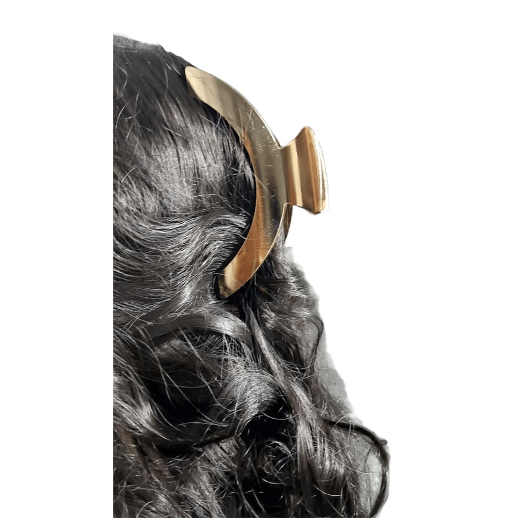 Prendedor de Cabelo Metálico GG Luxo Presilha Penteado Piranha