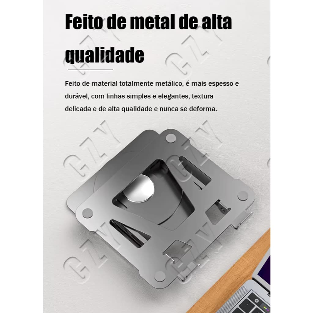 CZY Suporte portátil de metal para tablet Suporte dobrável para resfriamento de mesa para laptop