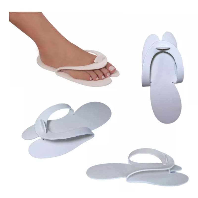 chinelo eva descartavel pedicure.salão.sp clínica. hotéis e motéis 100 pares brancos