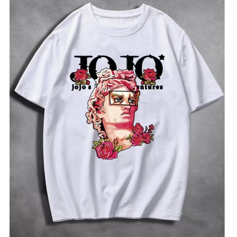 Camiseta Estátua Rosa Jojo Anime  Unissex  - Envio Rápido