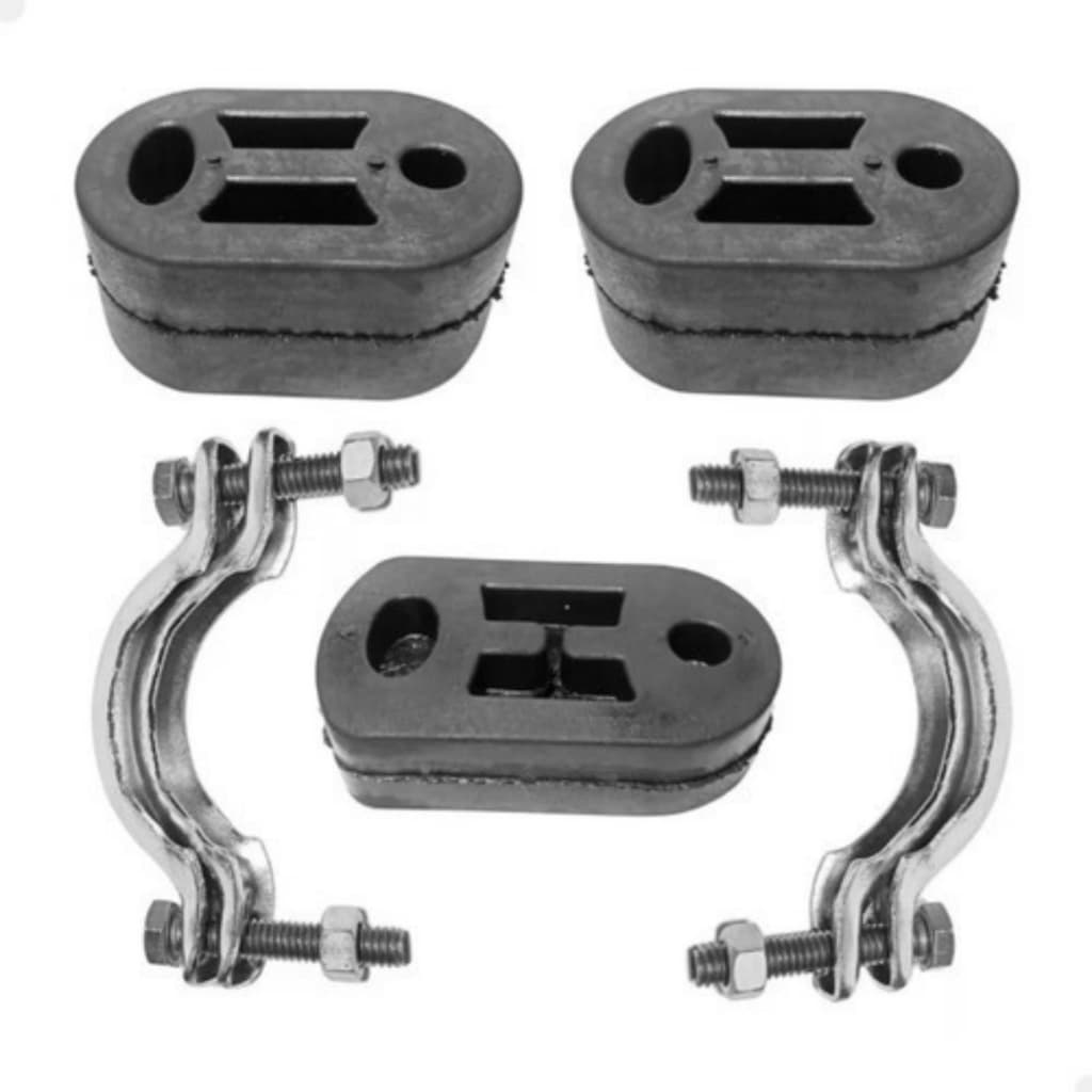 Kit Borracha Coxim Escapamento + Abraçadeira Peugeot 206/306