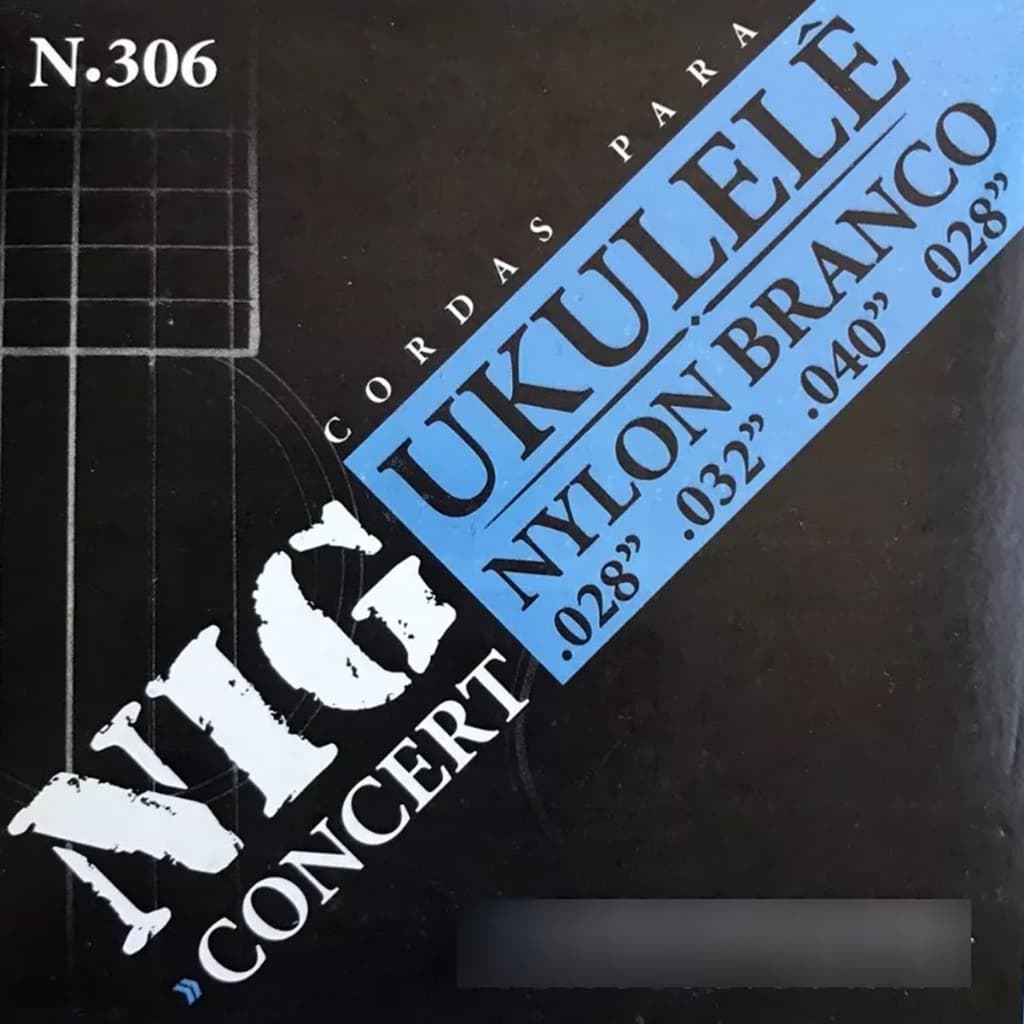 Encordoamento para Ukulelê Concert NIG Nylon Branco N306