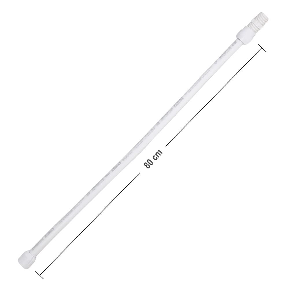 Engate Flexível Astra 80cm 1/2 Branco PVC Água Fria Pia Vaso Caixa Acoplada